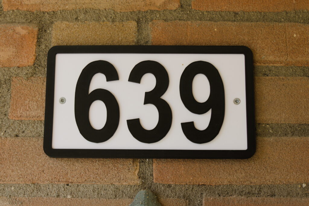Afbeelding van een huisnummerplaat