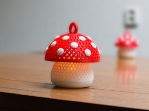 Waxineliochthouder paddenstoel