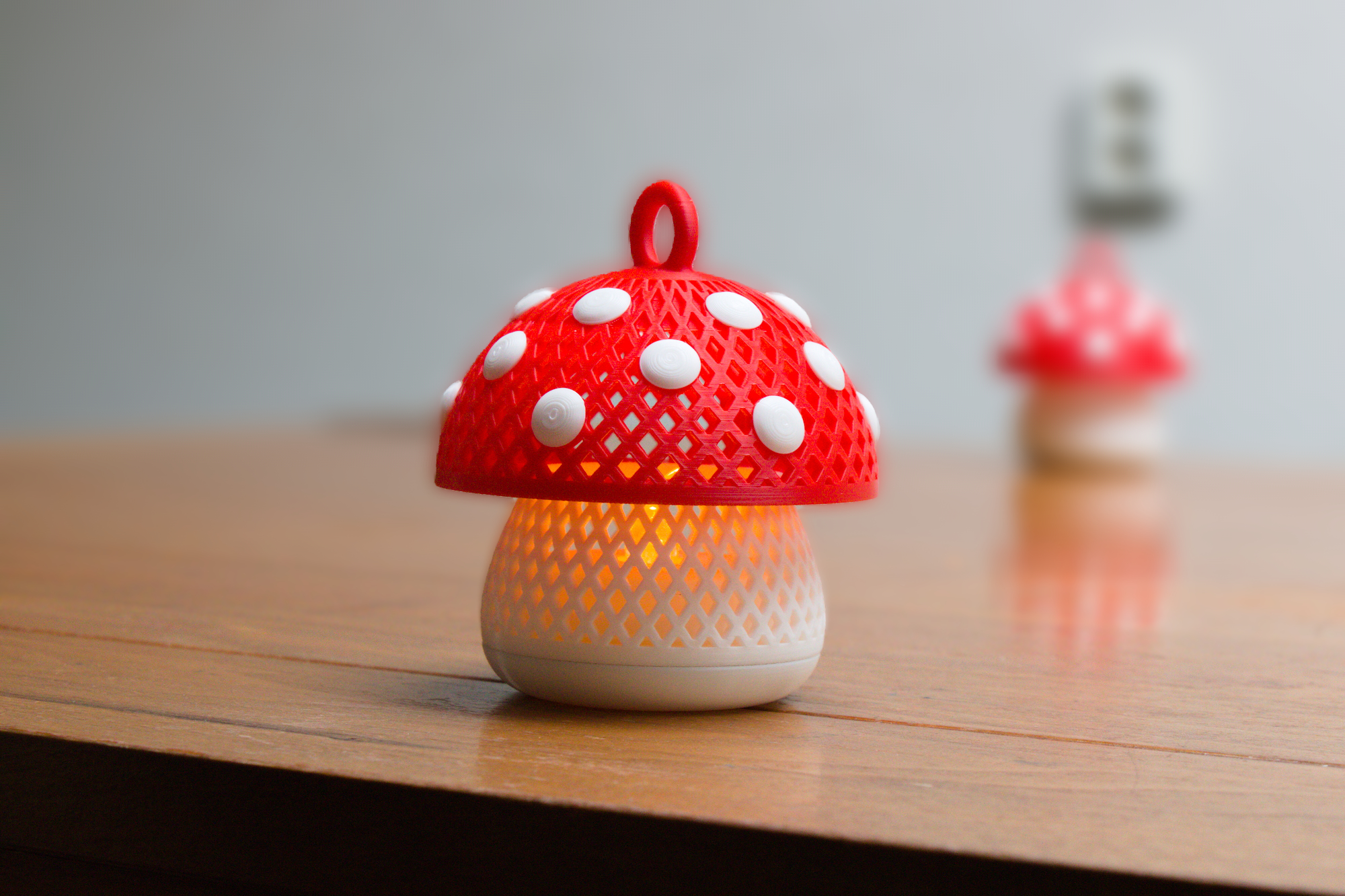 Waxineliochthouder paddenstoel