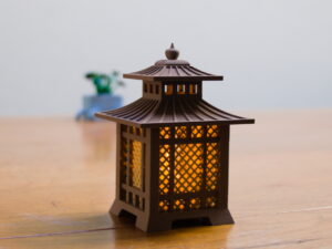 Waxinelichthouder japans vierkant staand
