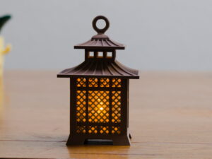 Waxinelichthouder japans vierkant hangend